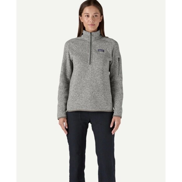 Patagonia Better Sweater 1/4 Zip Fleece Pullover Womens Gray Size M - Picture 2 of 10